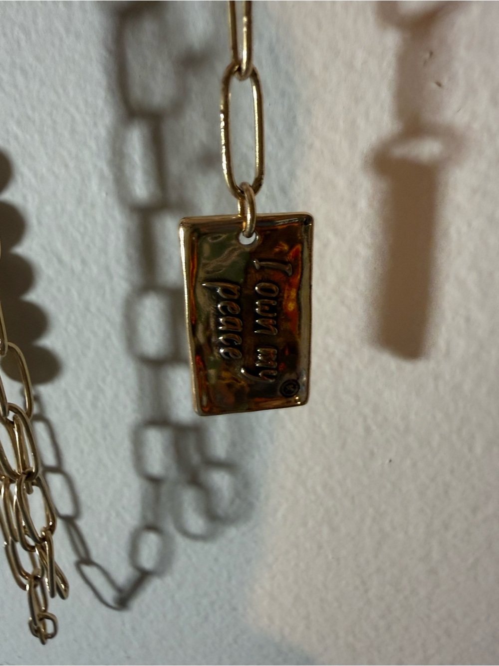 Katia Designs: I Own My Peace Lariat Necklace w Authentic Tigers Eye Stones - Picture 6 of 14